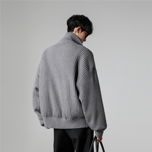 现货冬季新款针织毛衣拼接棉服男冬季MY5013-特P105控188图片