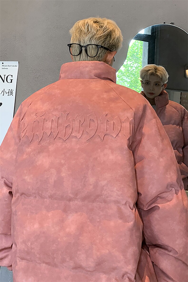 港风PU皮复古做旧设计钢印棉衣男MY77096P130控198抖控228,男装棉衣,星座226-1