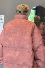 港风PU皮复古做旧设计钢印棉衣男MY77096P130控198抖控228，男装棉衣，星座226-1
