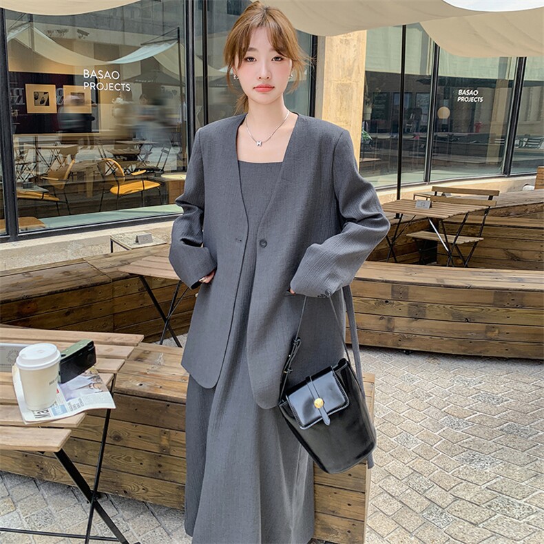 [现货】吊带裙子西装两件套A826P175K238,女装套装/套裙,2C269