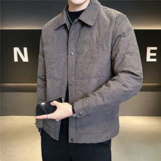 6621-L-4XL-P185标50绒店主秋季男士休闲翻领渲染泼墨羽绒服男，男装羽绒服，电商B255