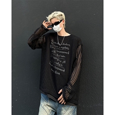 B314P37秋冬男装男生毛衣线衫时尚宽松男日系打底衫，男装T恤，星座512-6