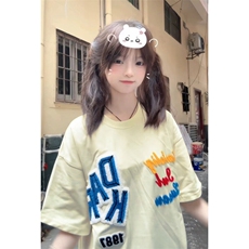 万针全刺绣工艺抖音得物高品质260克重磅纯棉双纱美式高街短袖T恤，男装T恤，电商A486