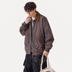 2025新款现货小米格夹克男撞色翻领上衣外套DSA157B-J2557-P70，男装夹克，电商A157B