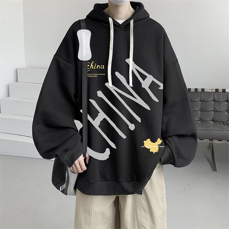 连帽卫衣男大码运动服帽衫外套WY2208-P35 加绒款-P40图片