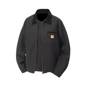 冬款男棉衣灯芯绒领保暖加绒加厚棉服外套JK1118 P100加绒P125图片