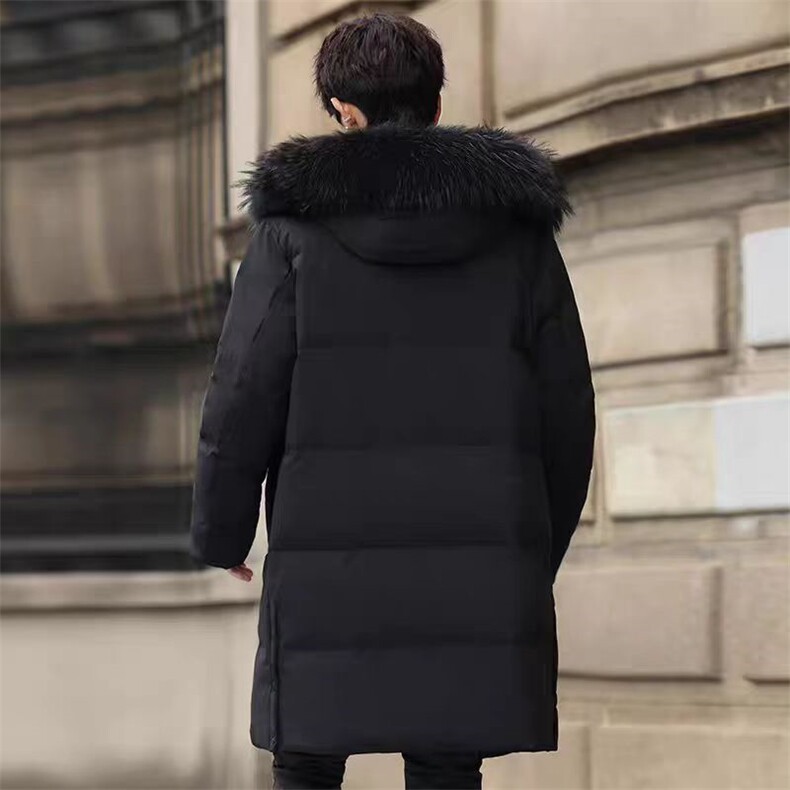 (网图)超长款羽绒服情侣同款加厚宽松休闲潮韩系313B-YJ8807-P130,男装羽绒服,星座313B
