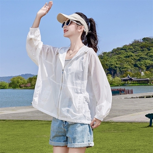 防紫外线透气防晒衣女2025新款夏季宽松大码开衫薄款外套女短款潮图片