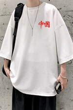 Q11276-P30春夏季七分袖t恤男大码五分袖男短袖中袖大皂风，男装T恤，电商A040