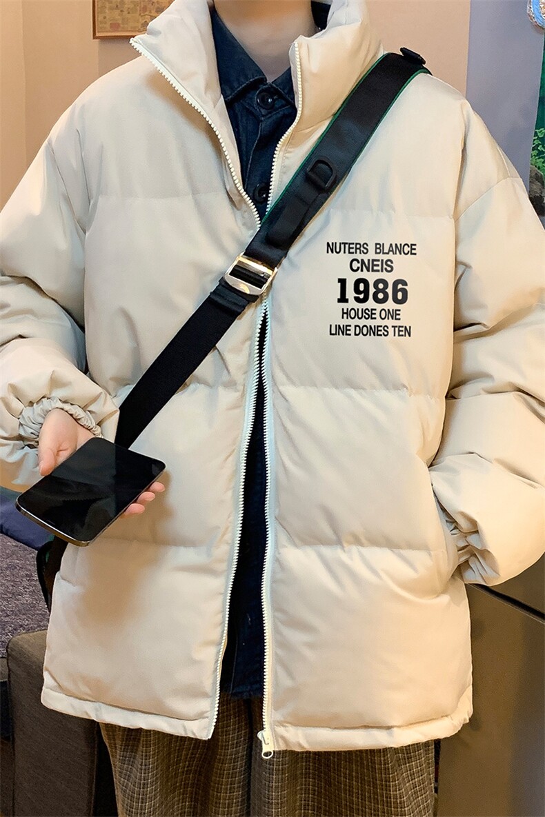 港风秋冬新款保暖立领宽松棉服外套男MY62042P95控118,男装棉衣,电商A268A