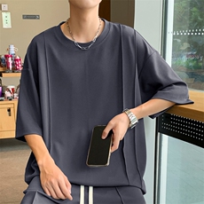 短袖t恤夏季潮牌时尚夏装冰丝跑步运动TT351-特批-36，男装T恤，星座718