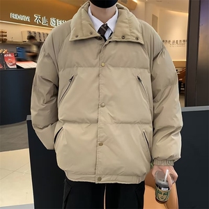 简约设计感翻领短款面包服棉衣外套男女情侣棉服M16-P83