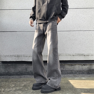 高街牛仔裤男士韩版潮流痞帅气渐变色2024春冬ins长裤RK2418-P47图片