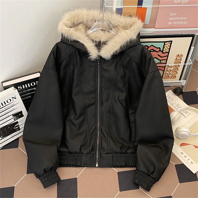 美式高街解构毛领连帽棉服男女cleanfit宽松潮流棉衣M0276-P140,男装棉衣,星座308B-2