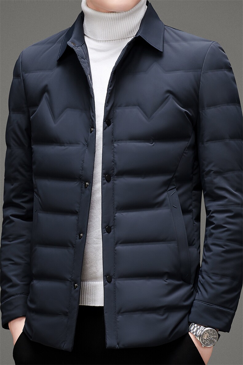 BAMJ-12119钱塘2020-2冬季厚款商务休闲简约中年男士羽绒服P170,男装羽绒服,钱塘207-2