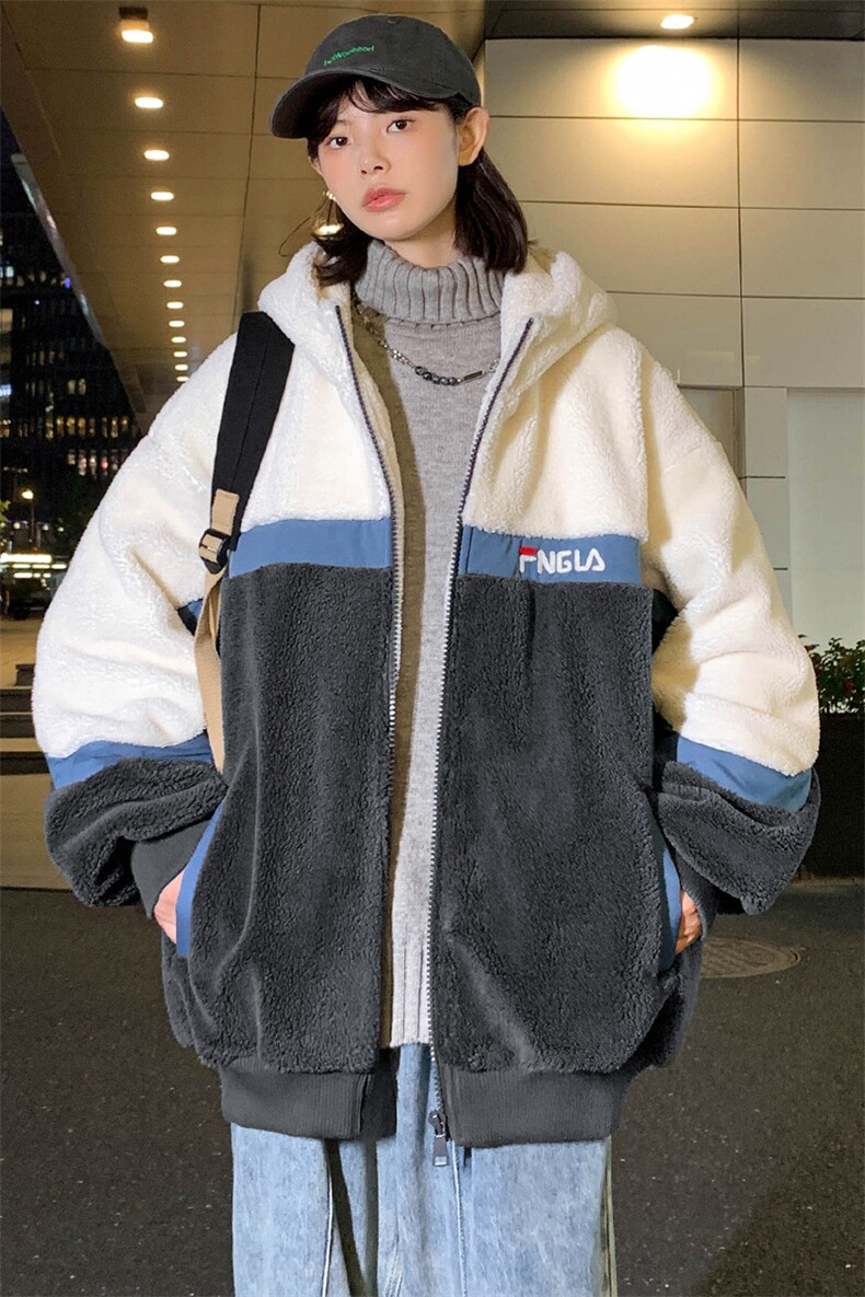 2024冬上新加绒加厚棉衣羊羔绒百搭连帽外套男女986-P110控价158,男装棉衣,电商A441-1