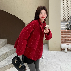 大货(定制面料)丝绒洒金冬季新款加厚羽绒服女A910P310K458，女装羽绒服，2C268