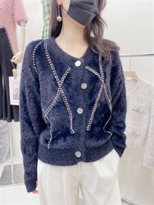 现货重工水貂毛开衫,其它,CHERRY·印