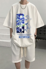 华夫格套装运动短袖t恤套装休闲两件套一套HZ84290-P44，男装T恤，电商A040