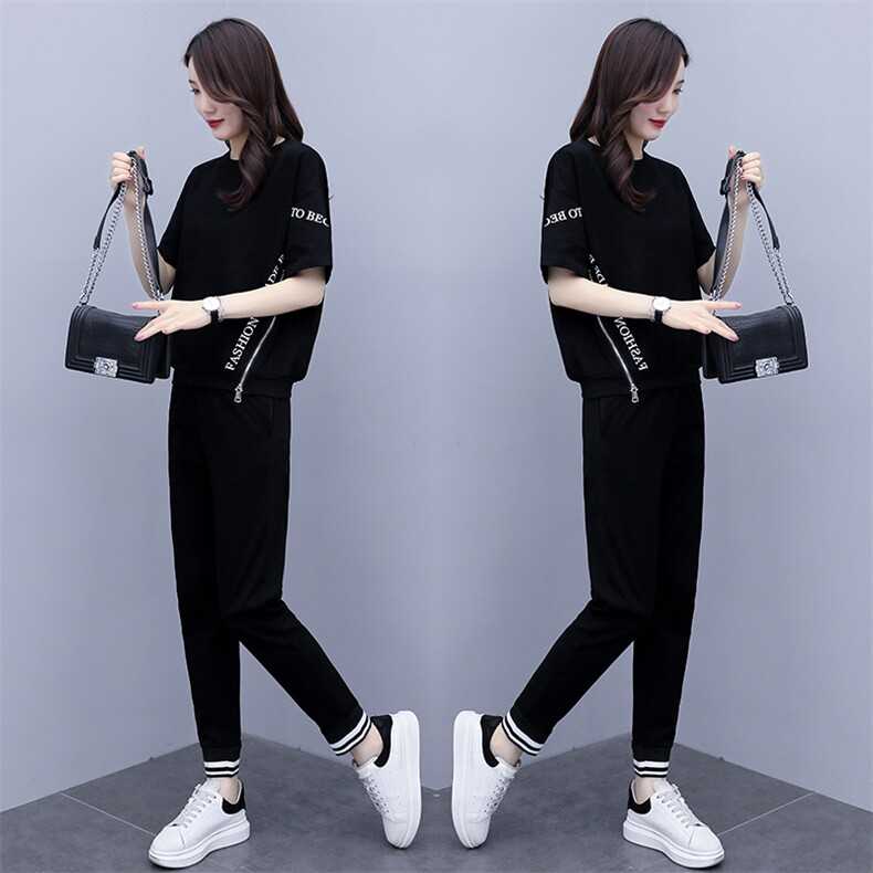 女士夏季2025超火休闲运动服妈妈高级感夏日一整套穿搭，女装运动套装，凯瑟曼