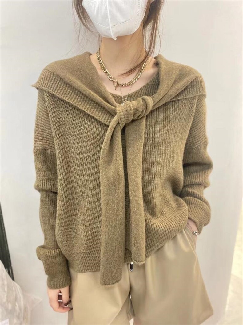 【现货】2021秋冬档口休闲带帽毛衣针织衫,针织衫/毛衣,HuHu