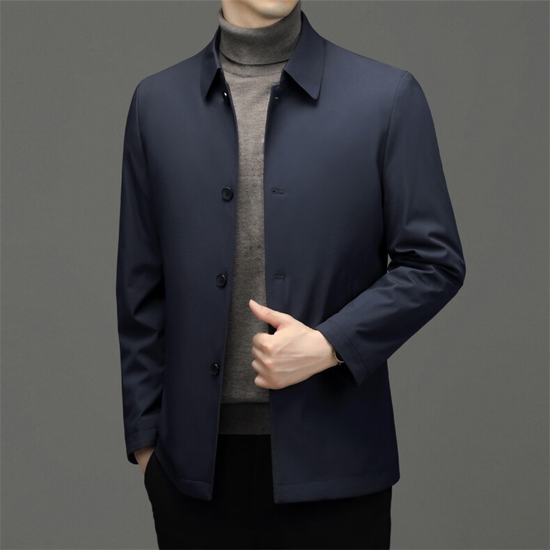 男士翻领可脱卸内胆羽绒服冬季新款加厚保暖爸爸上衣中年男装外套,男装羽绒服,电商B212（原钱塘6029）