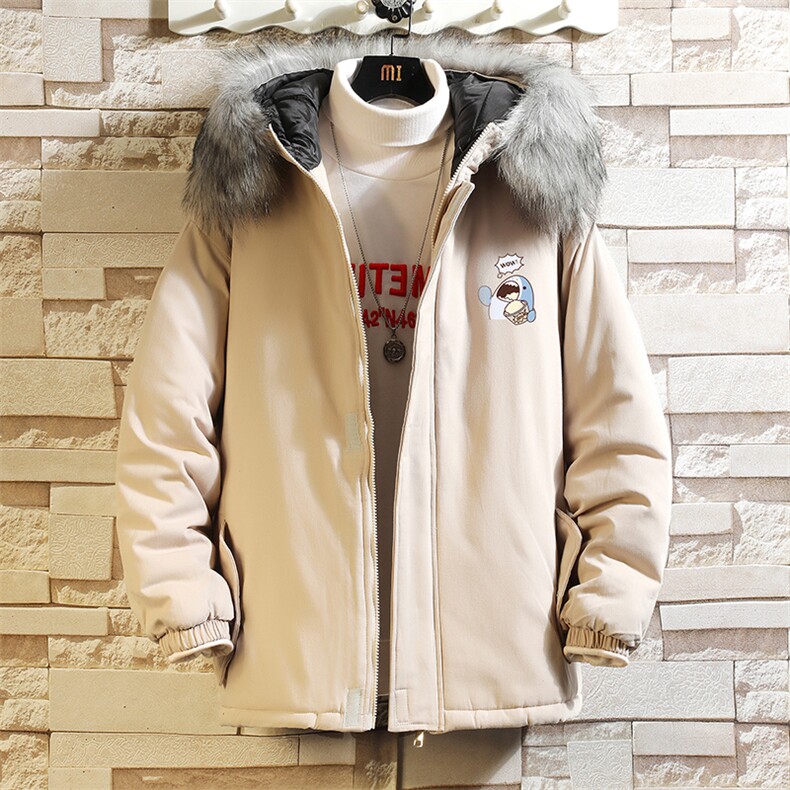 MM48239-P130冬季大毛领棉衣男士大码加厚棉袄男棉服砖墙,男装棉衣,电商A040A