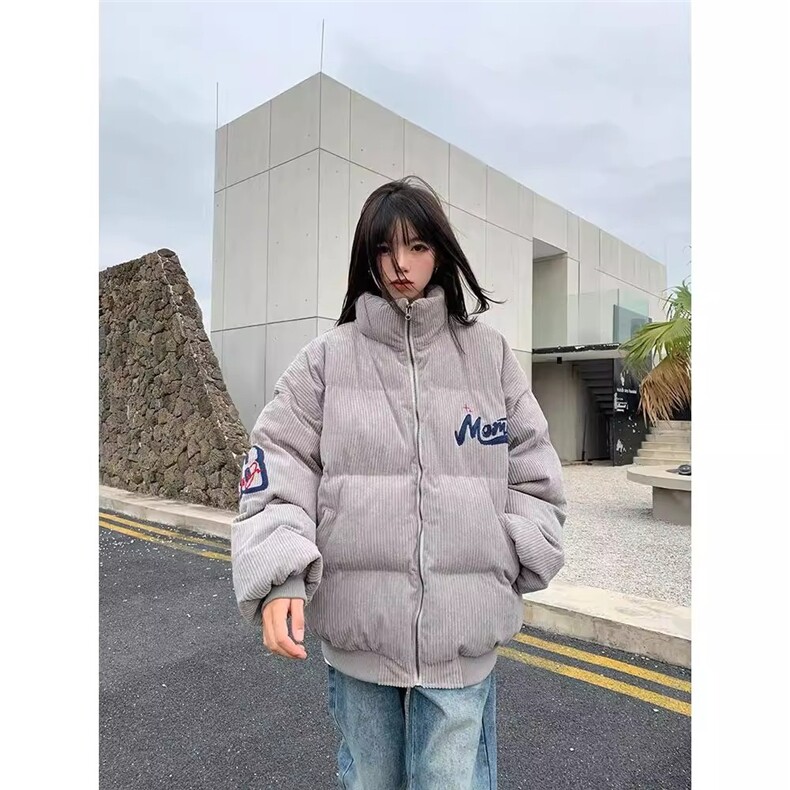 1506A/GM260/P54复古灯芯绒冬季刺绣立领棉服,男装棉衣,星座1506A