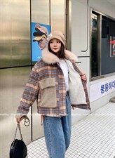 格子大毛领，其它，沐·沐