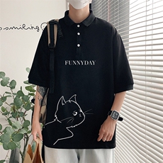 PL57149-P35翻领短袖polo衫男大码胖子半袖t恤男有领保罗衫模特，男装Polo衫，电商A040