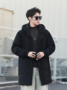 标50绒 冬季袄子男士中长款连帽羽绒服保暖外套 B338-9919-P275图片