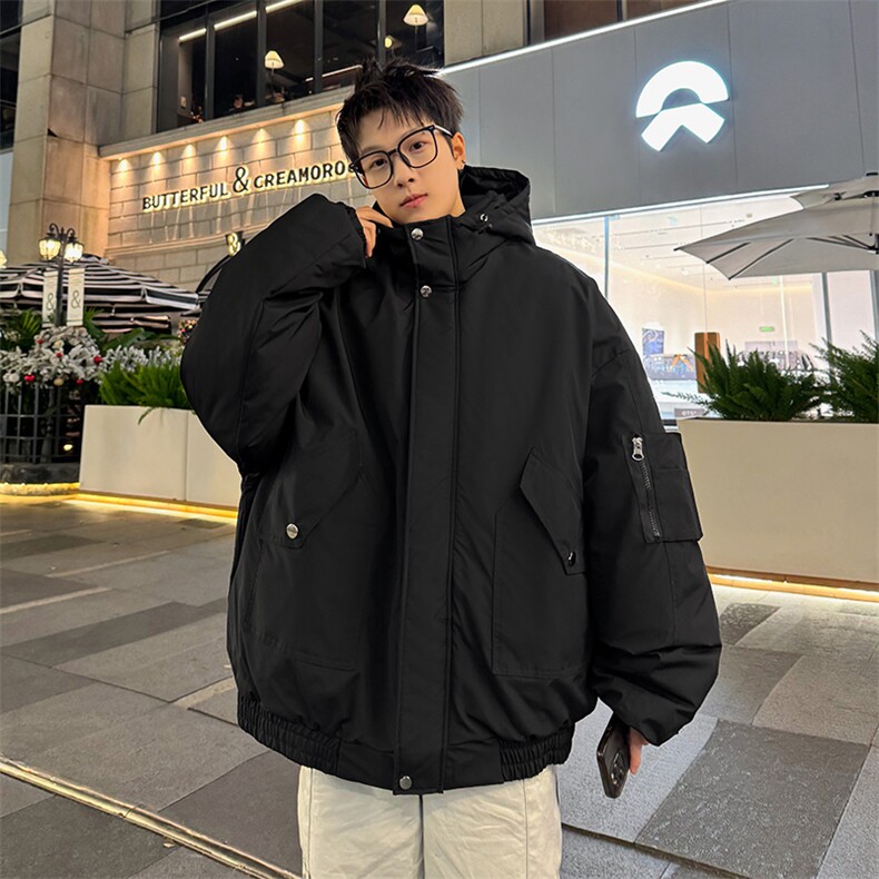 棉服男冬季新款港风宽松连帽棉衣MF9006-P90，男装棉衣，星座214-3