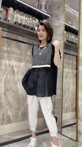 夏季拼接小衫图片