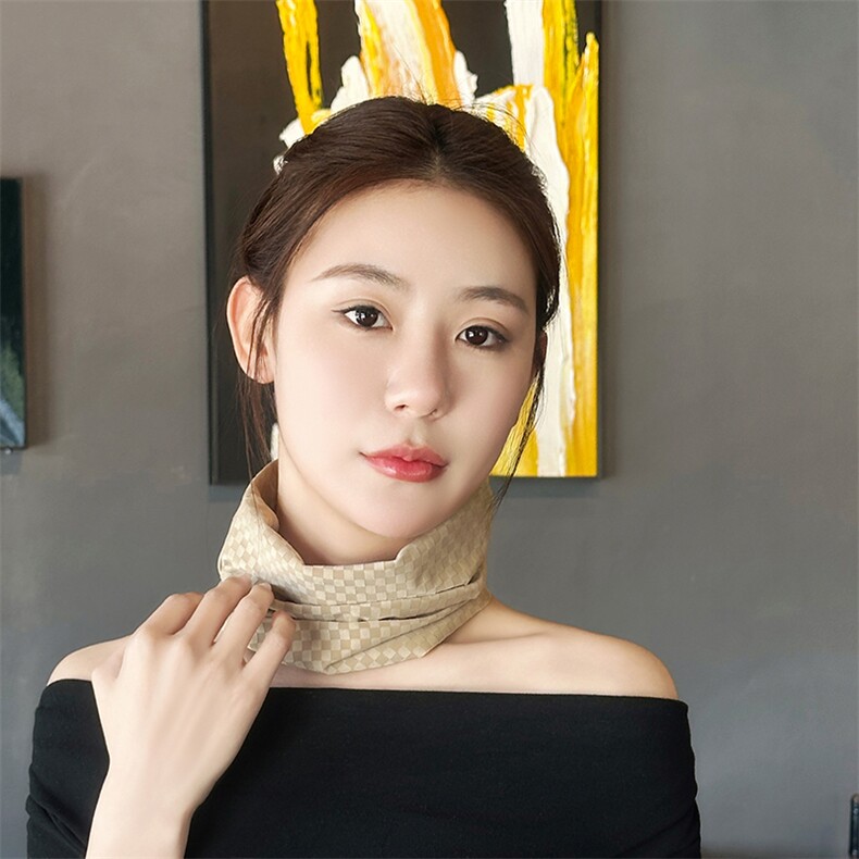 冰丝棋盘挂耳脖套男女同款夏季时尚百搭,饰品周边,帕迪羊