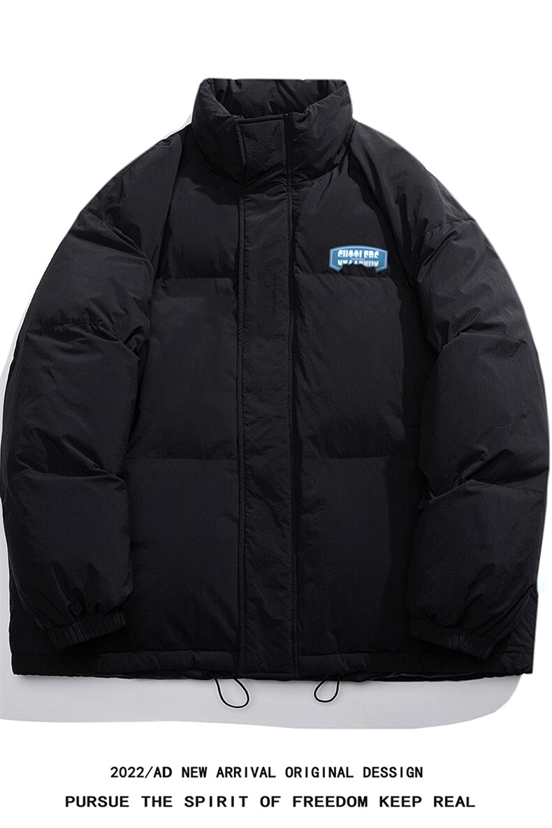新款平铺字母印花白鸭绒宽松立领羽绒服A247-YR81813特批175控258,男装羽绒服,电商A247-1