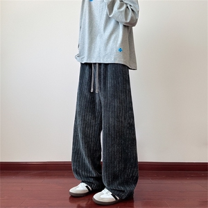雪尼尔宽松阔腿直筒长裤CK62  M-3XL  特P35  控68图片