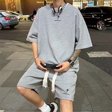 套装！华夫格套装短袖T恤短裤男TZ190-特P38，男装牛仔裤，电商B367