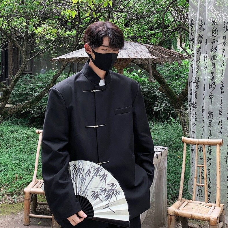 1新中式M-5XL大码96%聚酯纤维4%氨纶金属搭扣西服XF77858P85控138,男装西服,星座226-2