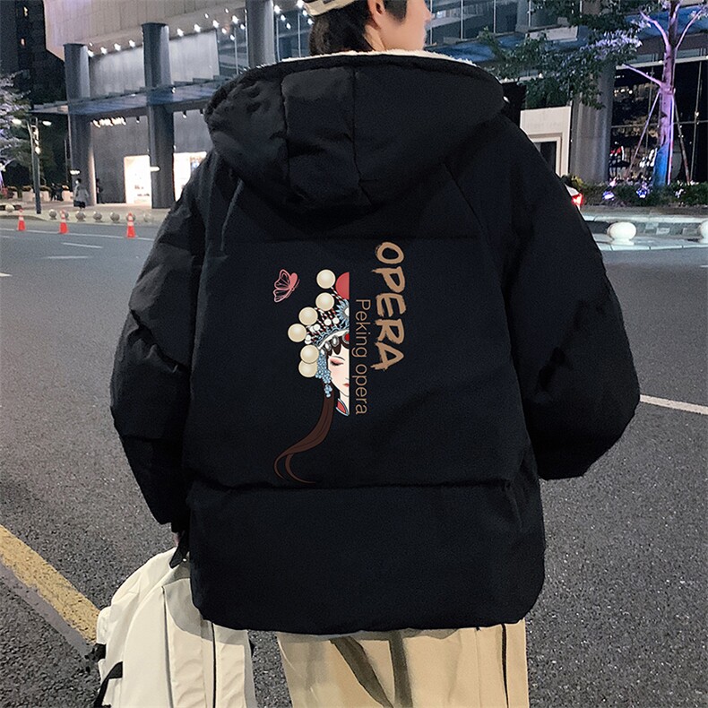 MY16161-P100加厚加绒连帽棉衣男大码棉服男面包服男,男装棉衣,电商A040