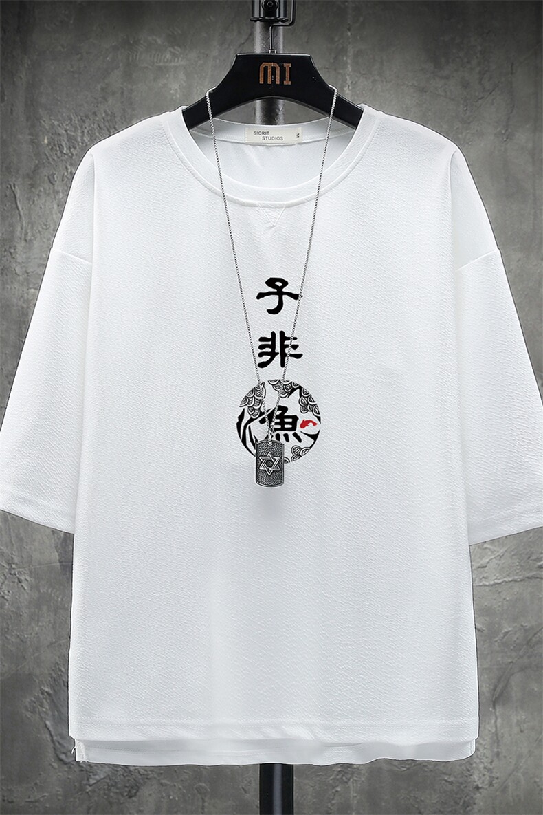 Q11070-P30春夏季七分袖t恤男大码五分袖男短袖中袖展架,男装T恤,电商A040A