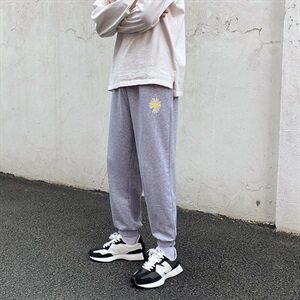 港风休闲裤男韩版潮流宽松束脚裤百搭运动卫裤N图片