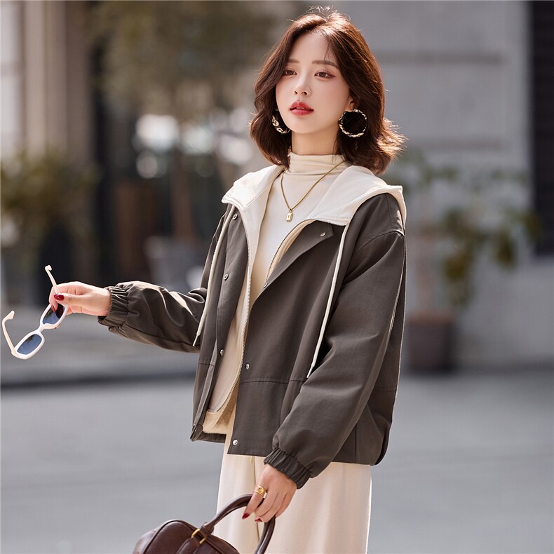 现货派克服女冬季新款加厚加绒韩版洋气短款保暖外套,女装短外套,英标秀（1C119）