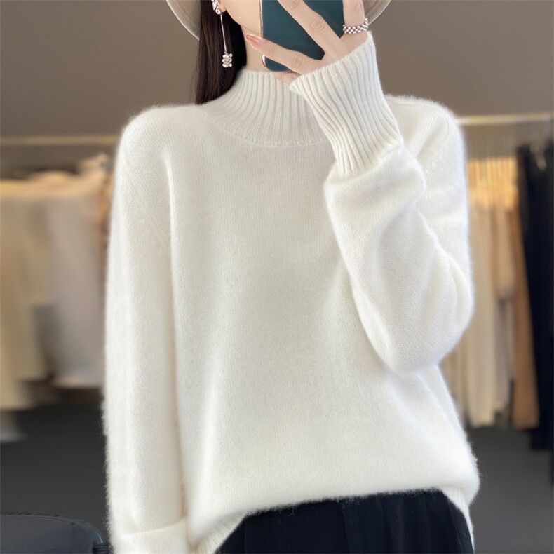 时尚潮流羊毛通勤纯毛七针明星同款羊毛衫女气质百搭,女装羊毛衫,大美人高端店