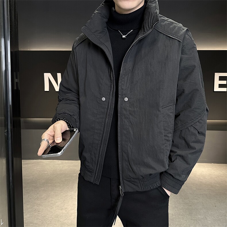 90%标白鸭绒2025冬季时尚立领休闲加厚羽绒服外套6675-P270,男装羽绒服,电商A413