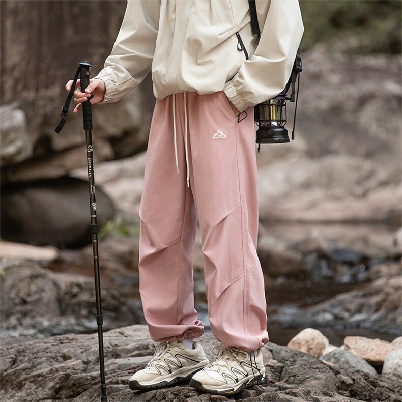 休闲裤男宽松纯色透气直筒登山裤DSA157B-K9815-特P35图片