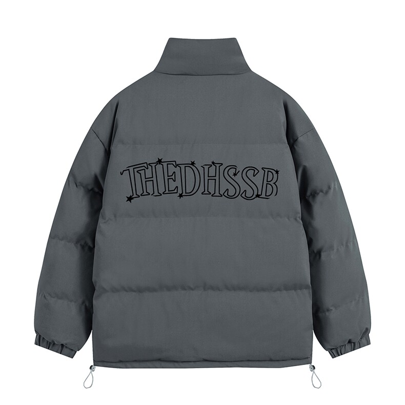 新款平铺冬款字母印花宽松时尚立领棉服A247-MY2101特批60控99，男装棉衣，电商A247-1