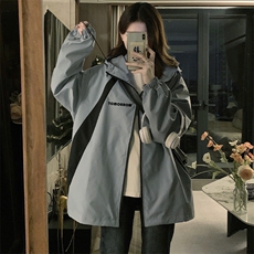 网红款2025秋上新潮牌连帽冲锋衣外套女宽松户外登山服C785-100，男装夹克，星座911-2(原星座613-2）
