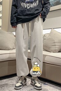 华夫格运动裤男大码抽绳休闲裤卫裤 HK78090-P35 加绒款P45图片