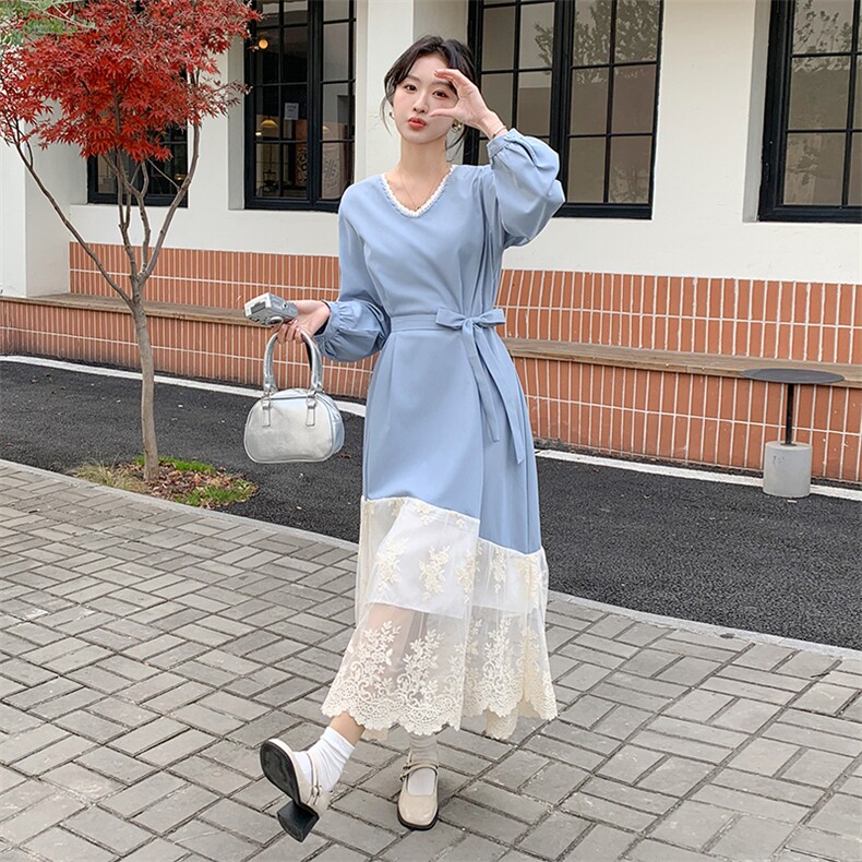 25春款新中式显瘦假两件套连衣裙-浙宝208-9002款-P135K208图片