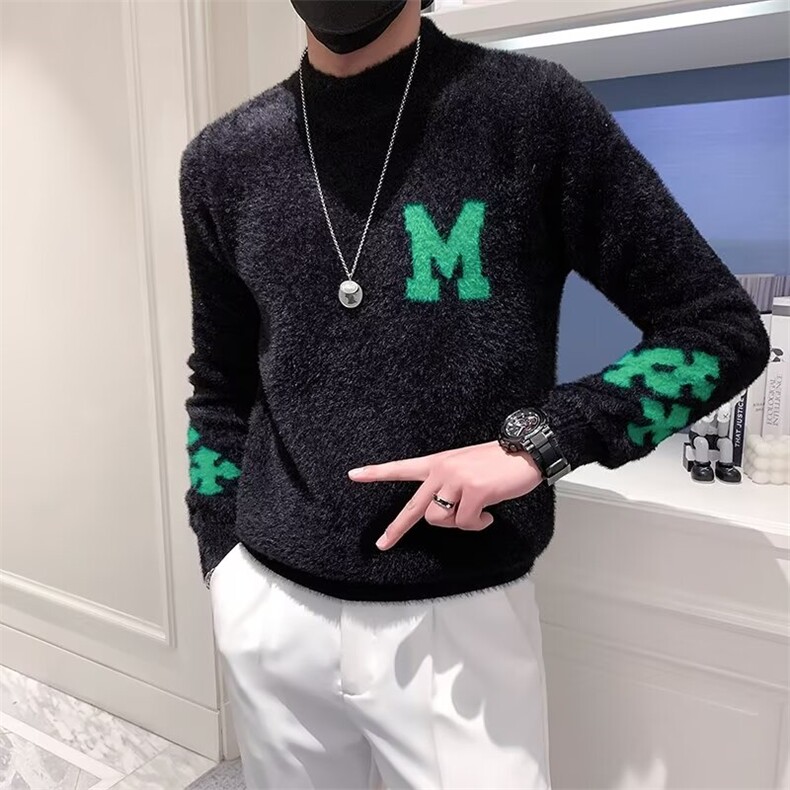 半高领毛衣男潮牌韩版痞帅线衣秋季休闲内搭打底针织衫S579/P64,男装T恤,星座506